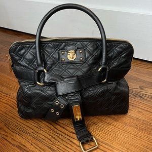 Marc Jacobs Black Leather Quilted Handbag